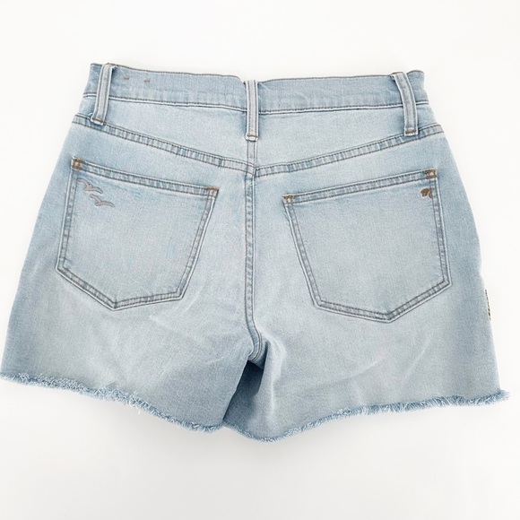 MADEWELL- High-Rise Denim Shorts: Sun Embroidered Edition Raw Edge Taylor Swift - Picture 4 of 6